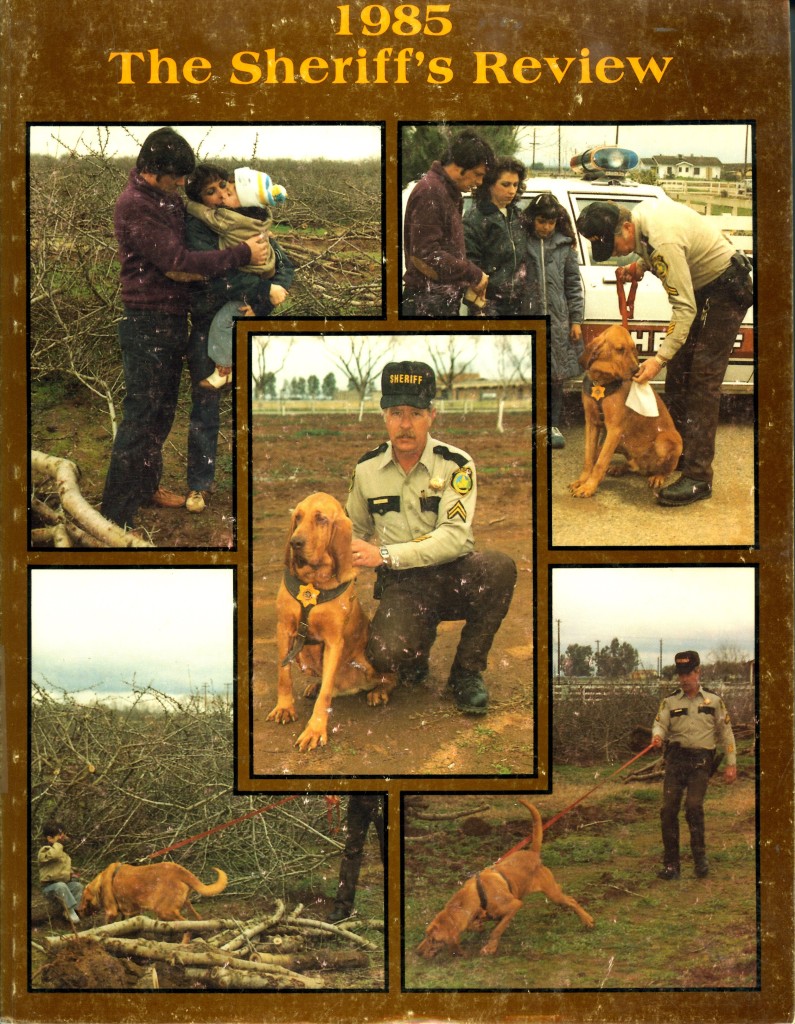 Deputy Bob Herring and his bloodhound Montana - 1985